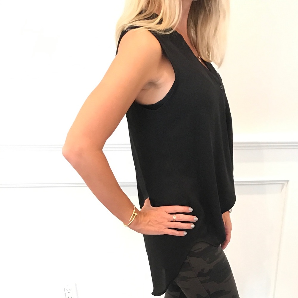 Lush tank blouse black almost brand new!